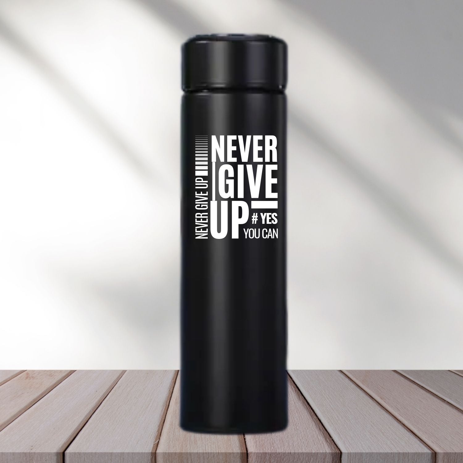 Personalized Black Insulated Steel Water Bottle - 500 ml