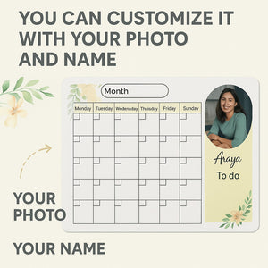 Personalized Fridge Magnet Monthly Planner – Dry Erase Organizer