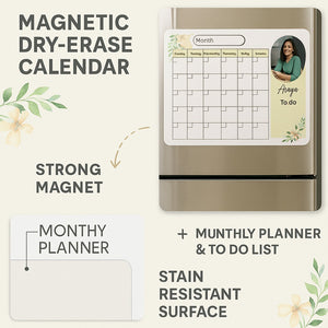 Personalized Fridge Magnet Monthly Planner – Dry Erase Organizer
