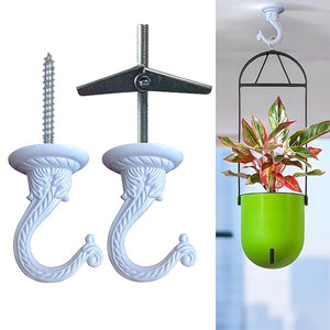 White Pearl Ceiling Hooks for Planters & Lamps