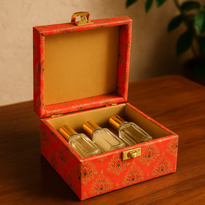 Elegant Red Decorative Keepsake Box