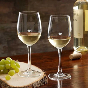 Personalized Wine Glasses Gift Set Of 2 Anniversary Gifts for Couples - Add Name