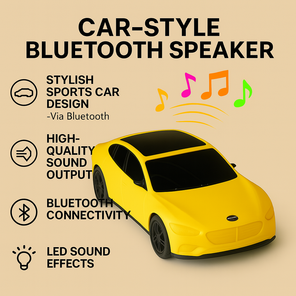 Indian Discovery Music Car Bluetooth Speaker -Yellow
