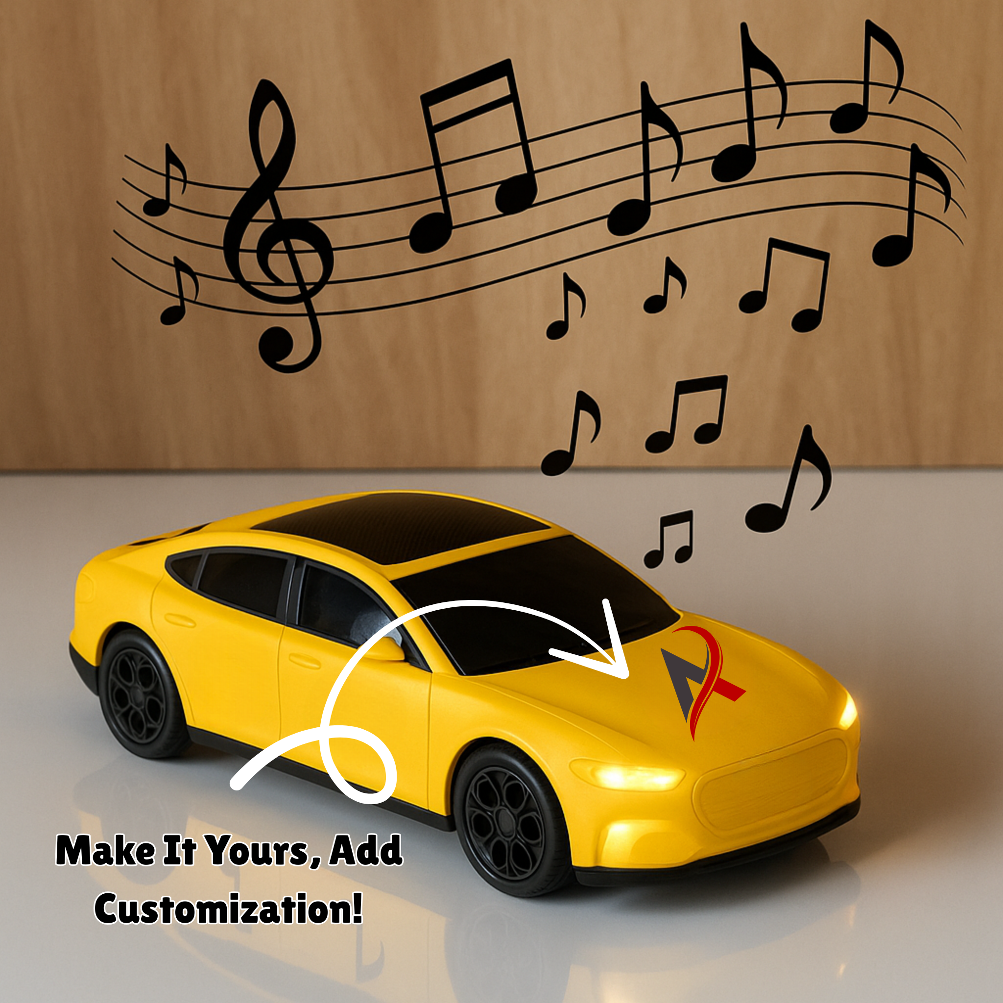 Indian Discovery Music Car Bluetooth Speaker -Yellow