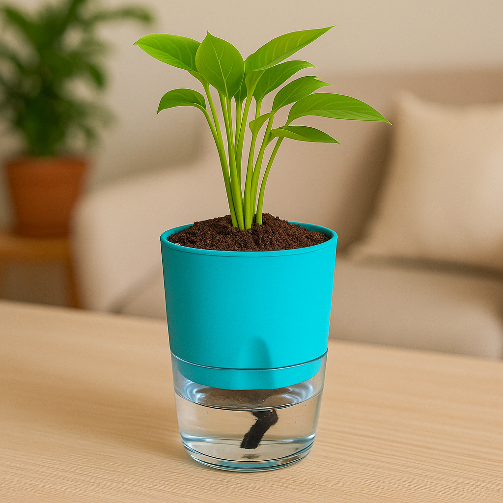Premium Corporate Gifts– Customized Self-Watering Pot with Plant.