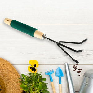 Gardening Tools - Hand Cultivator Trowel Heavy Duty With Ergonomic Wooden Handle For Transplanting And Digging (3 Pcs Set)