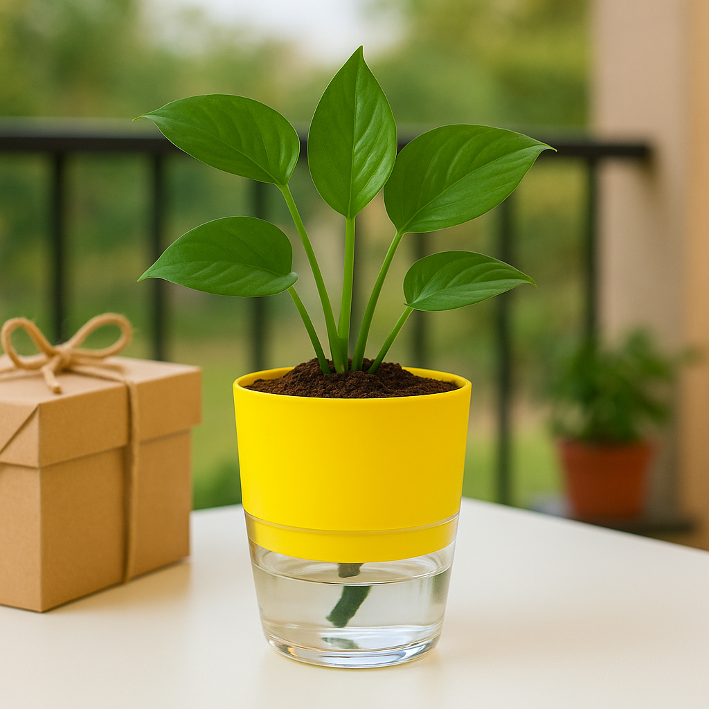 Premium Corporate Gifts– Customized Self-Watering Pot with Plant.